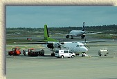 AirBaltic * Leaving Helsinki airport with AirBaltic to Vilnius in the early morning of 1st Aug 2008. We were very curious and looking forward to discover Vilnius after the good impression we had through websites and GoogleEarth
 * 2669 x 1779 * (844KB)